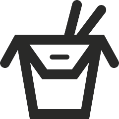 Ikon av take away boks